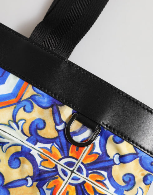Dolce & Gabbana Multicolor Maiolica Print Tote Shoulder Bag – Women